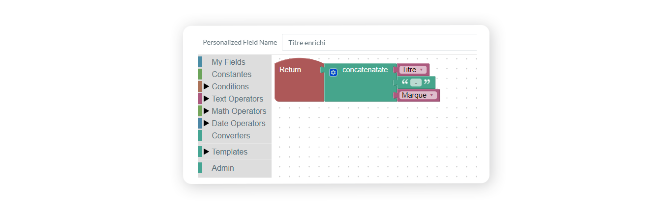 exemple combining fields maketplaces