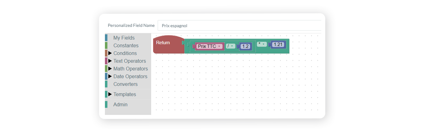 exemple price country conditioning values catalogue marketplaces BeezUP