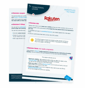 practical sheet Rakuten marketplace promotional levers