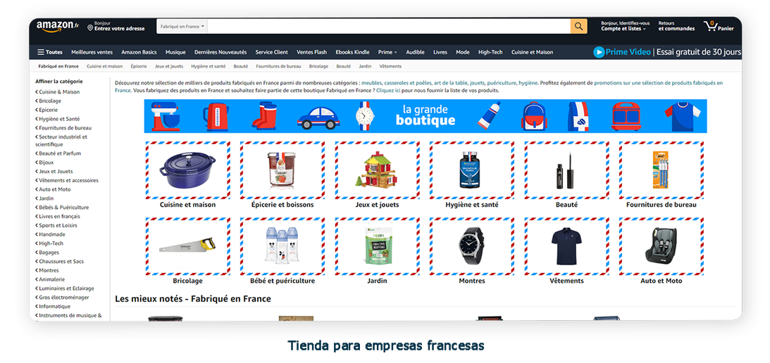 Tienda para empresas francesas | Prime Day de Amazon