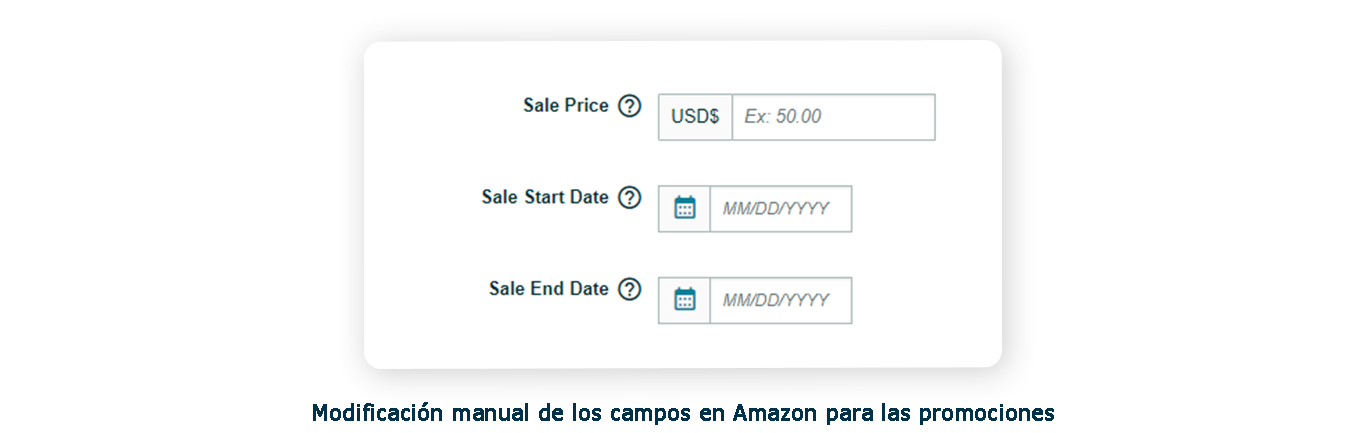 Modificación manual de los campos en Amazon para las promociones | Prime Day 2023 de Amazon