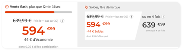 Precio anterior en el mercado de Cdiscount | Directiva ómnibus