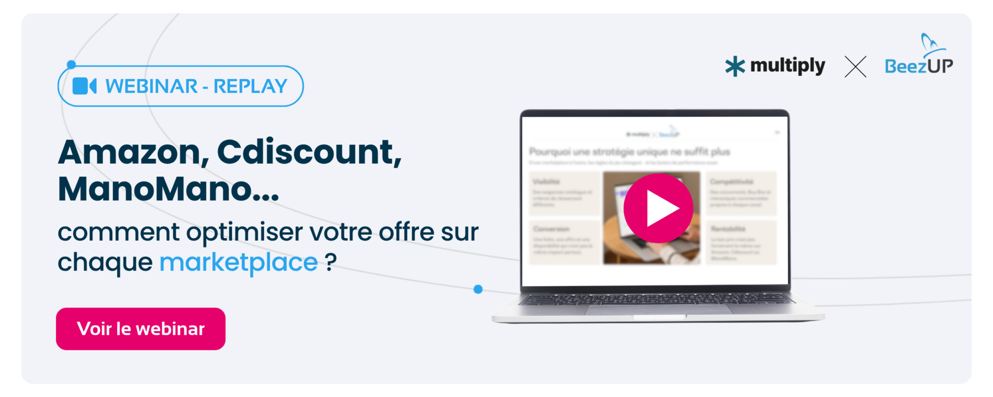 Webinar BeezUP x Multiply sur l’optimisation des offres et des prix sur les marketplaces